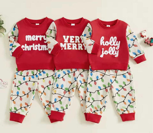 Kids Two Piece Merry Sets