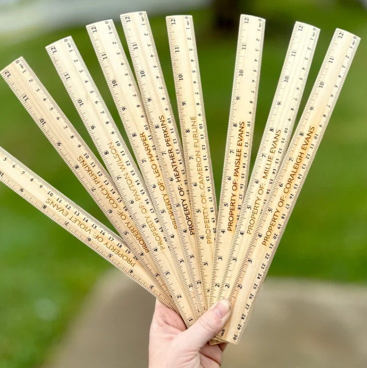 Personalized Wooden Rulers