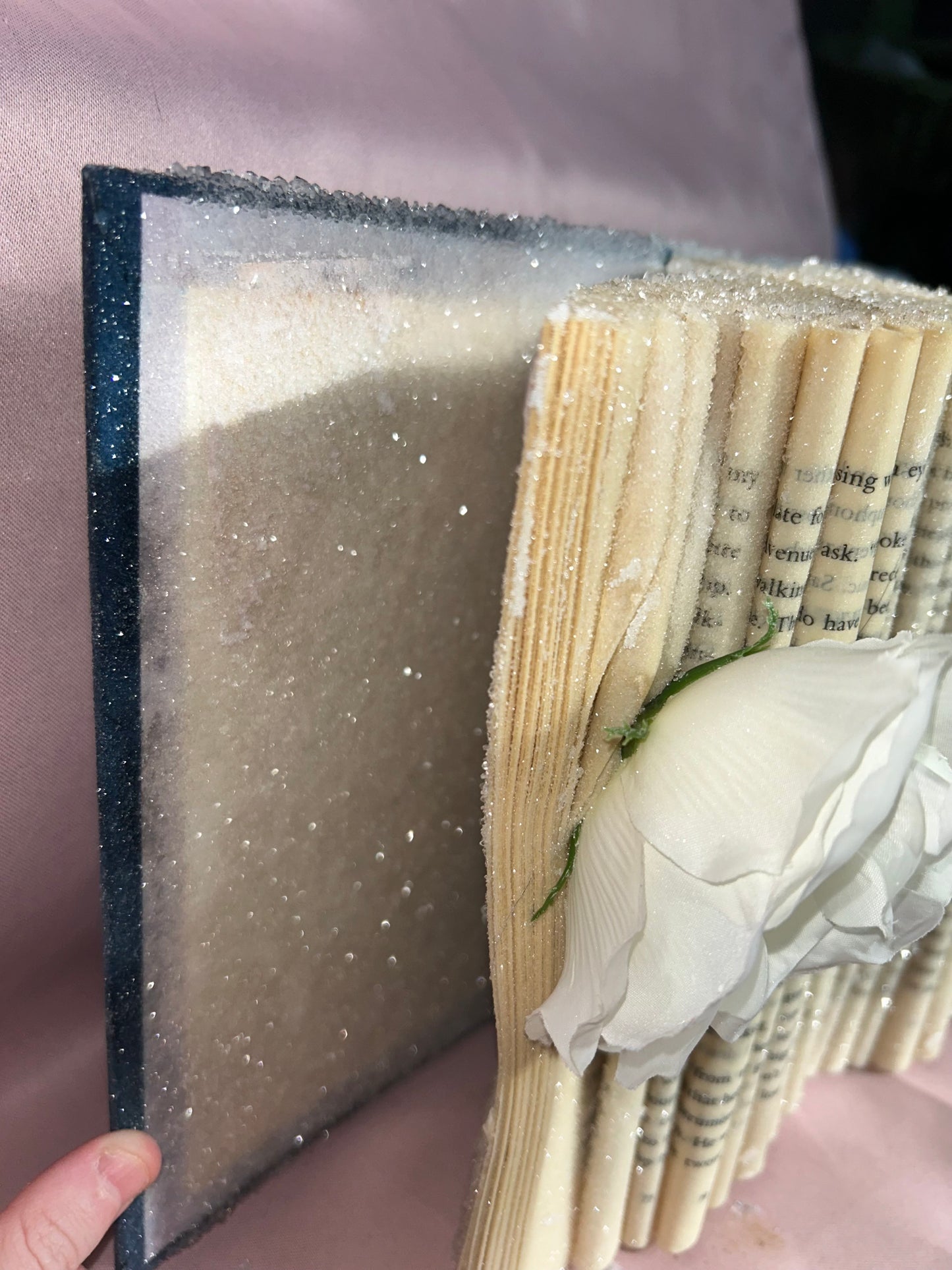 Dark Blue Crystallized Book