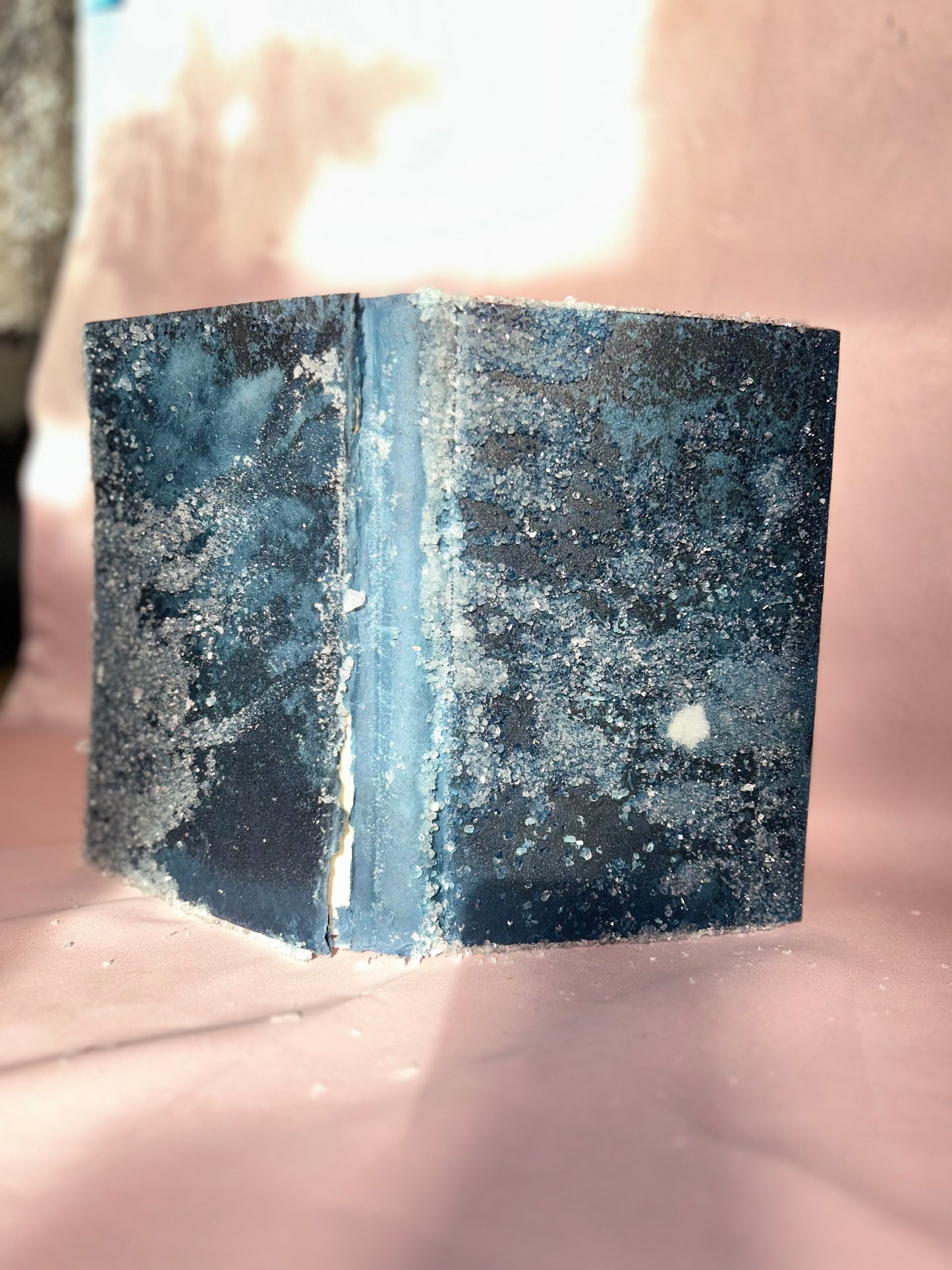 Dark Blue Crystallized Book
