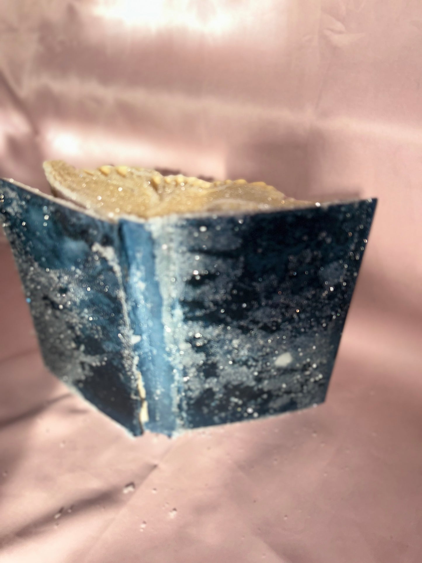 Dark Blue Crystallized Book