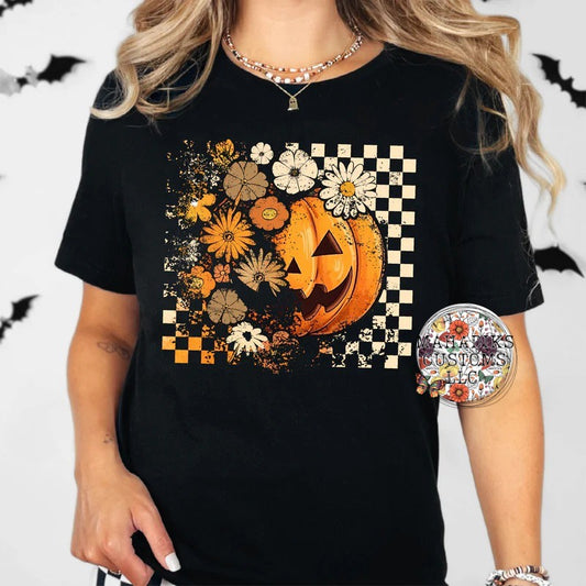 Floral Grungy Pumpkin