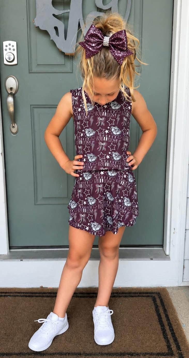 Elite Custom Skort Set (solid w/ logo)