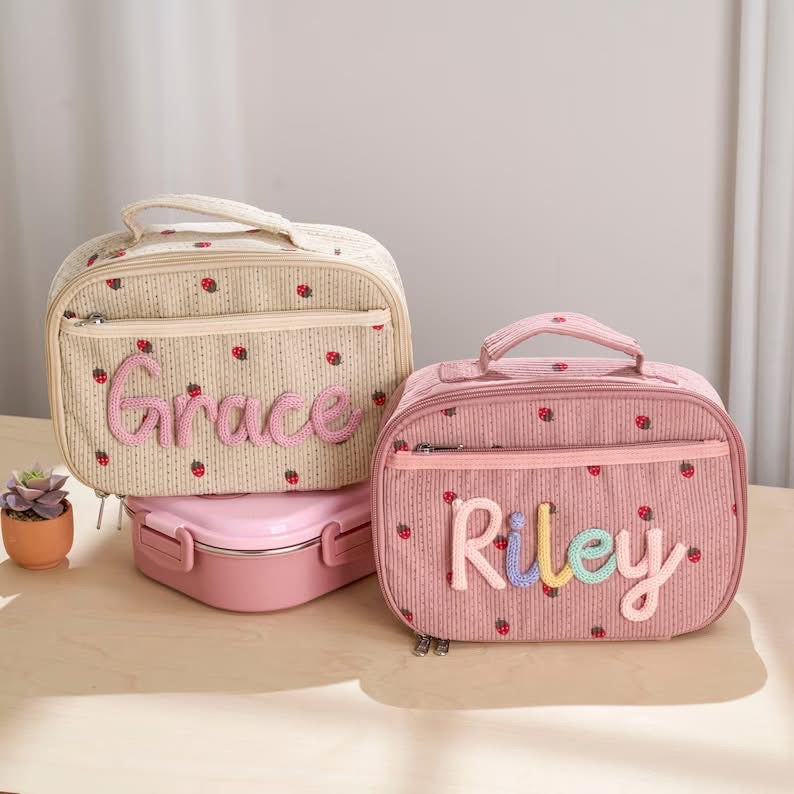 Custom embroidered lunch box