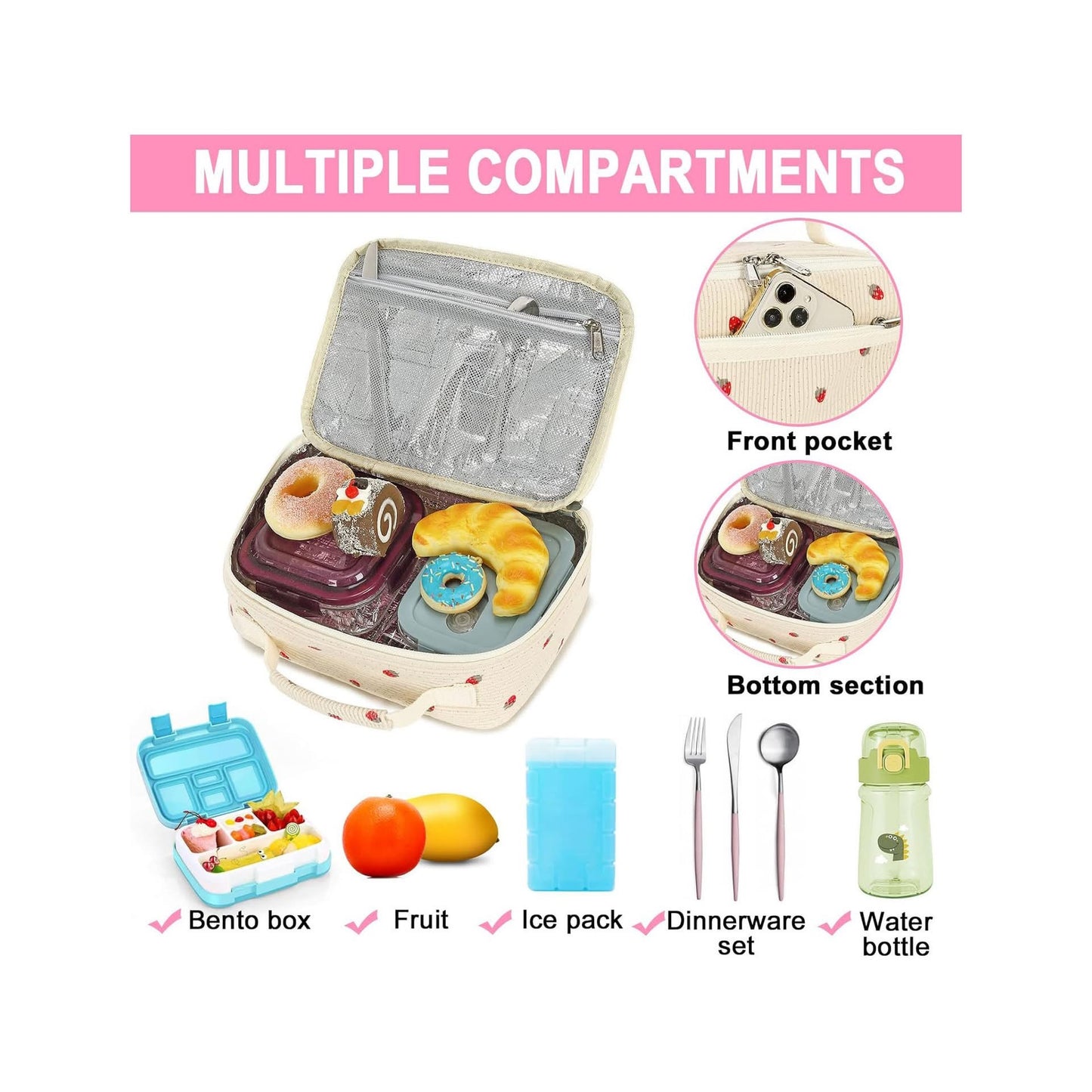 Custom embroidered lunch box
