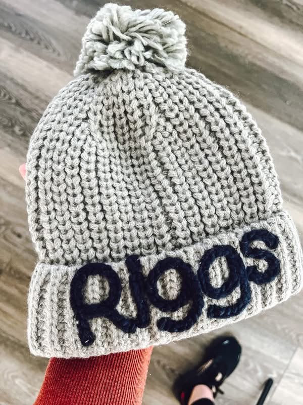 Custom Rope Embroidered Pompom Hats