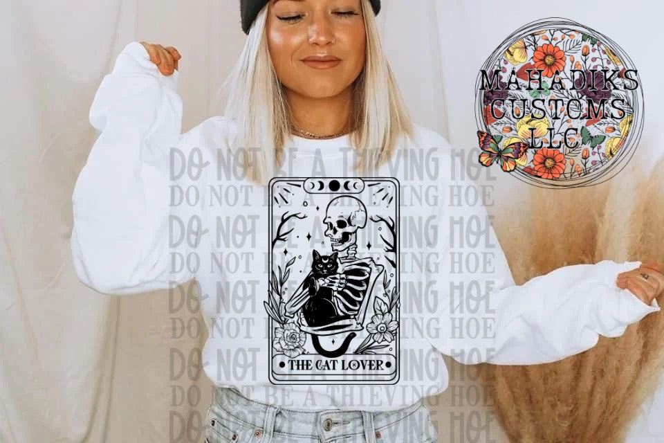The Cat Lover Skeleton Crewneck