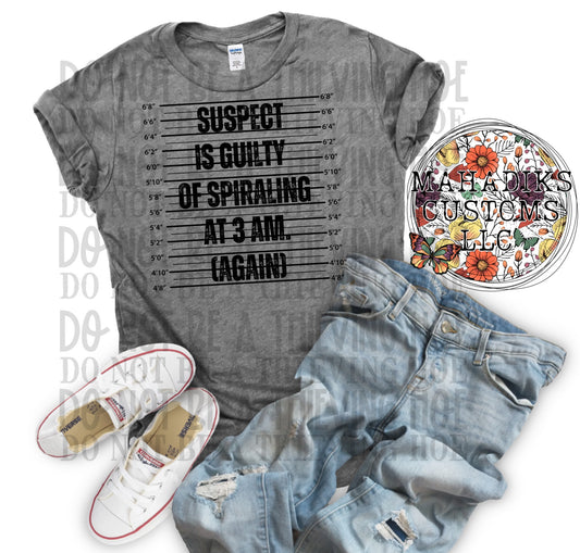 Suspect Guilty Of Spiraling Tee