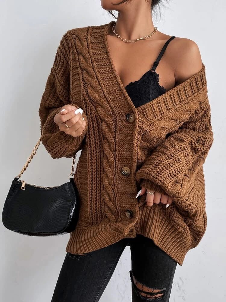 The Aspen Cable Knit Cardigan