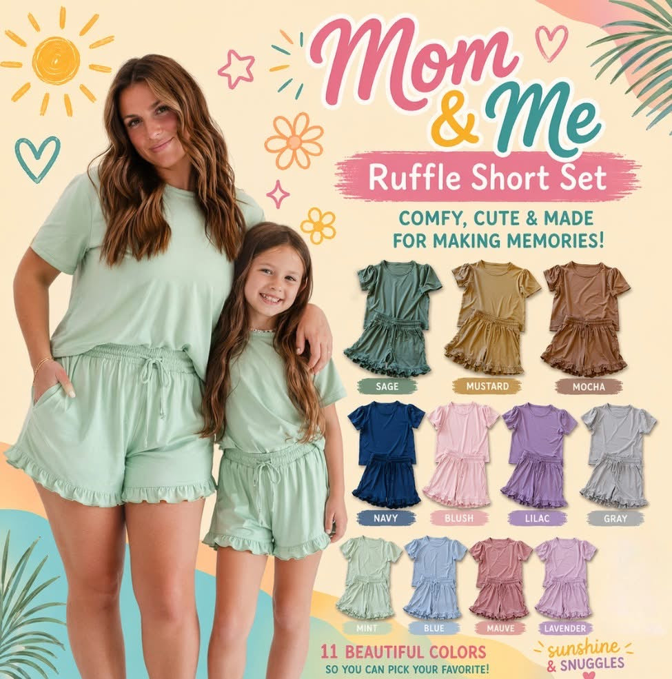 Mommy & Me Ruffle Short Set