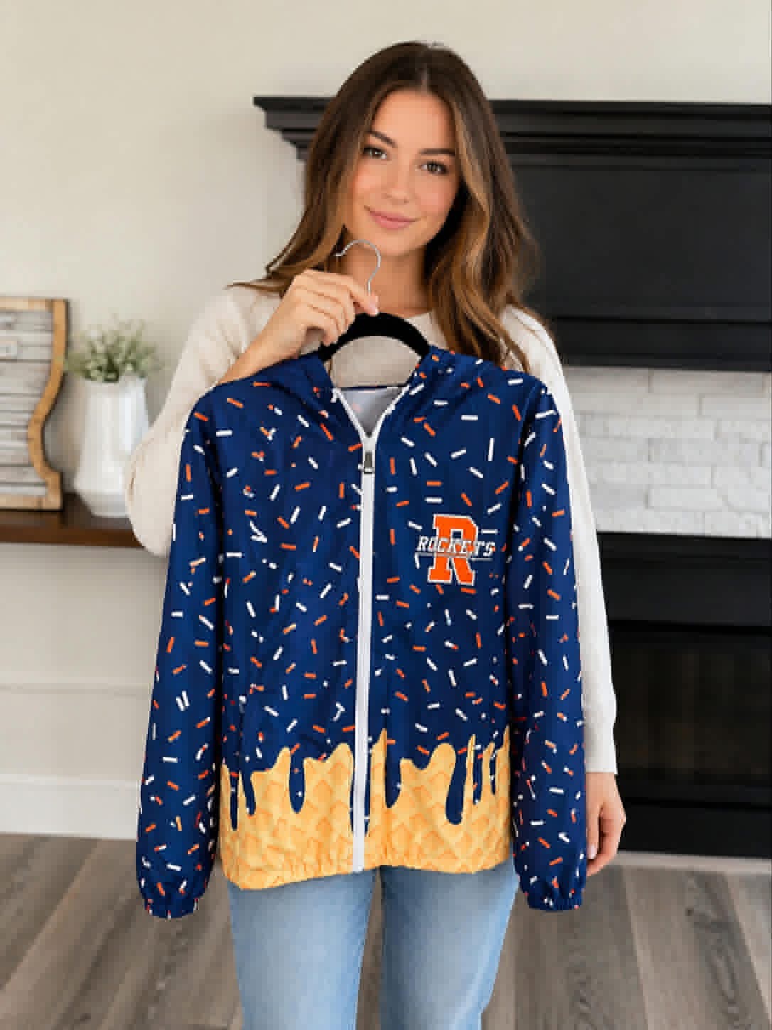 Mom & Me Full Zip Custom Windbreaker Hoodies