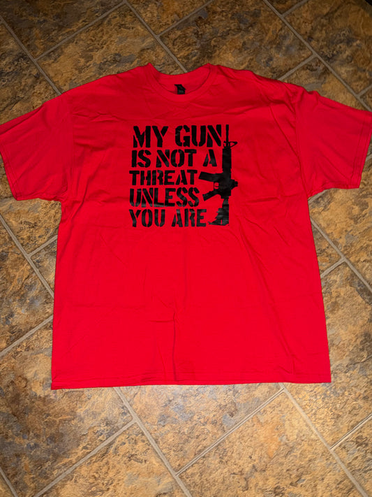 My gun is not a threat tee