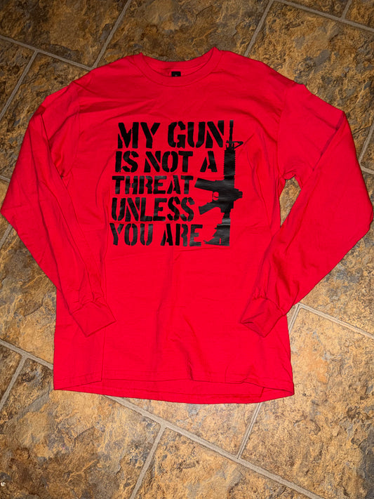 My gun is not a threat long sleeve