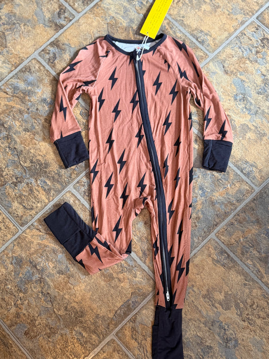 Lightning Bolt Bamboo Zippy Pjs