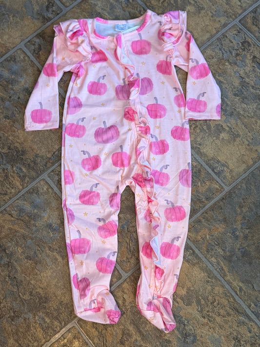 Pink Pumpkin Footies