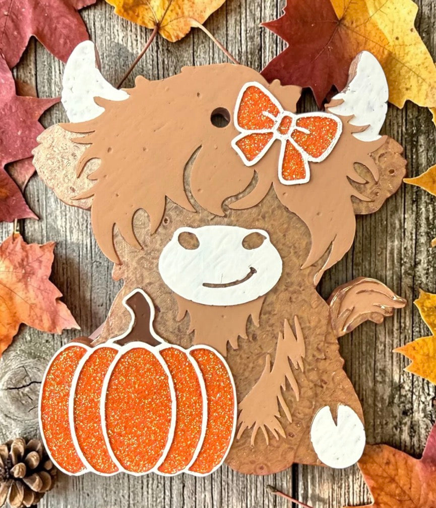 Pumpkin Patch Cow