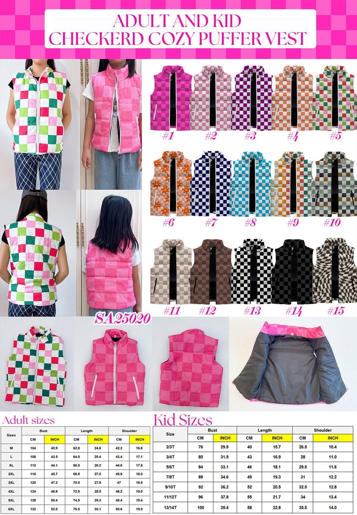 Custom Mommy & Me Puffer Vests