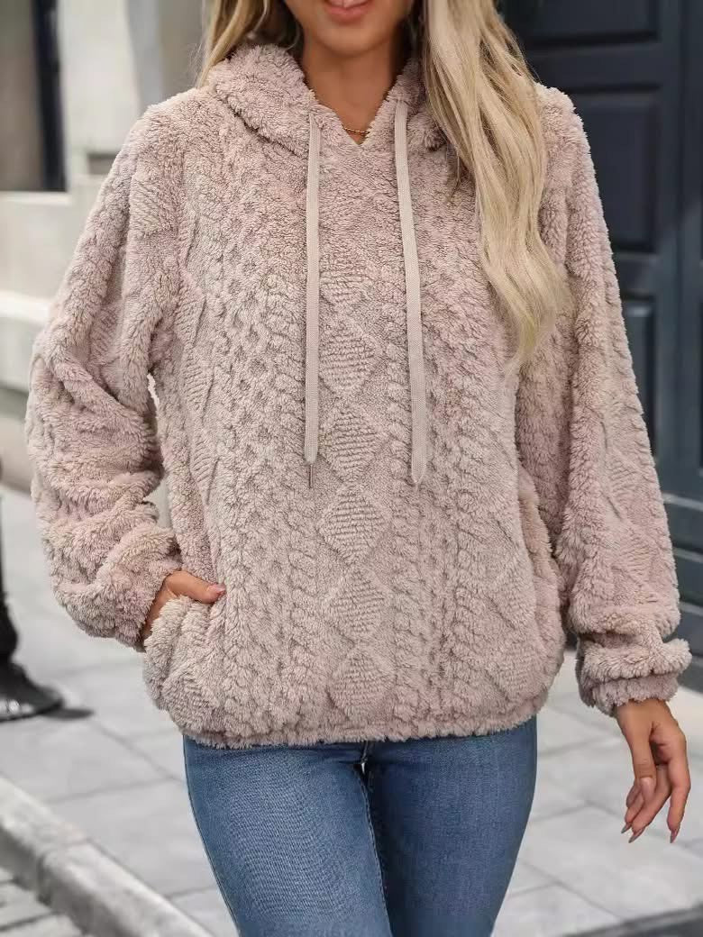 The Chloe Cozy Teddy Bear Fleece Hoodie