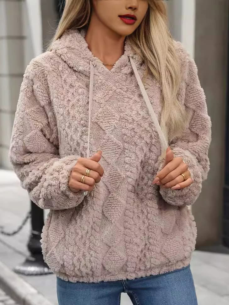 The Chloe Cozy Teddy Bear Fleece Hoodie