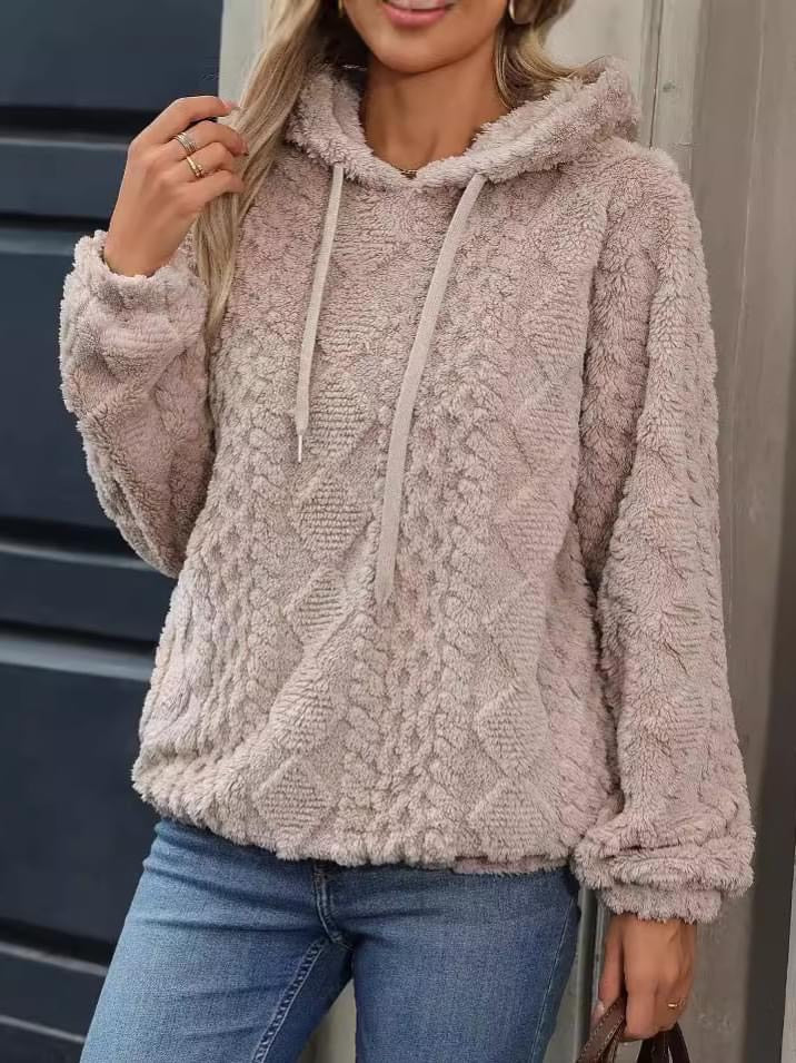 The Chloe Cozy Teddy Bear Fleece Hoodie