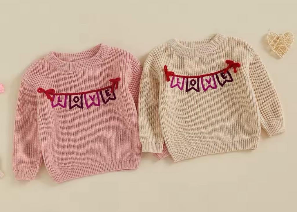 Valentine Knitted & Embroidered Sweaters