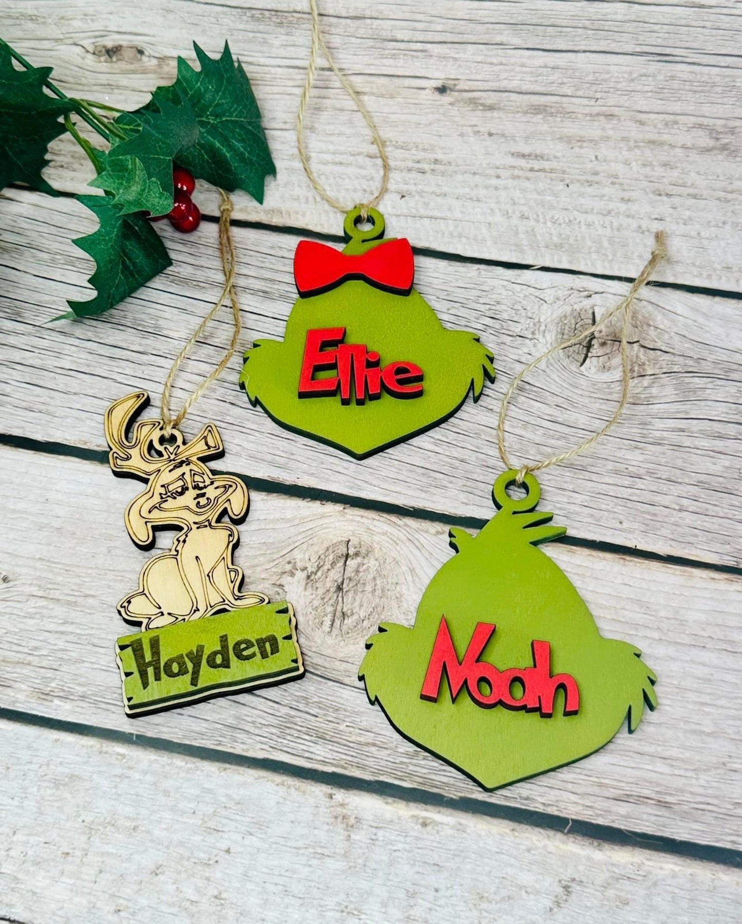 Green Man & His Dog Max Ornaments