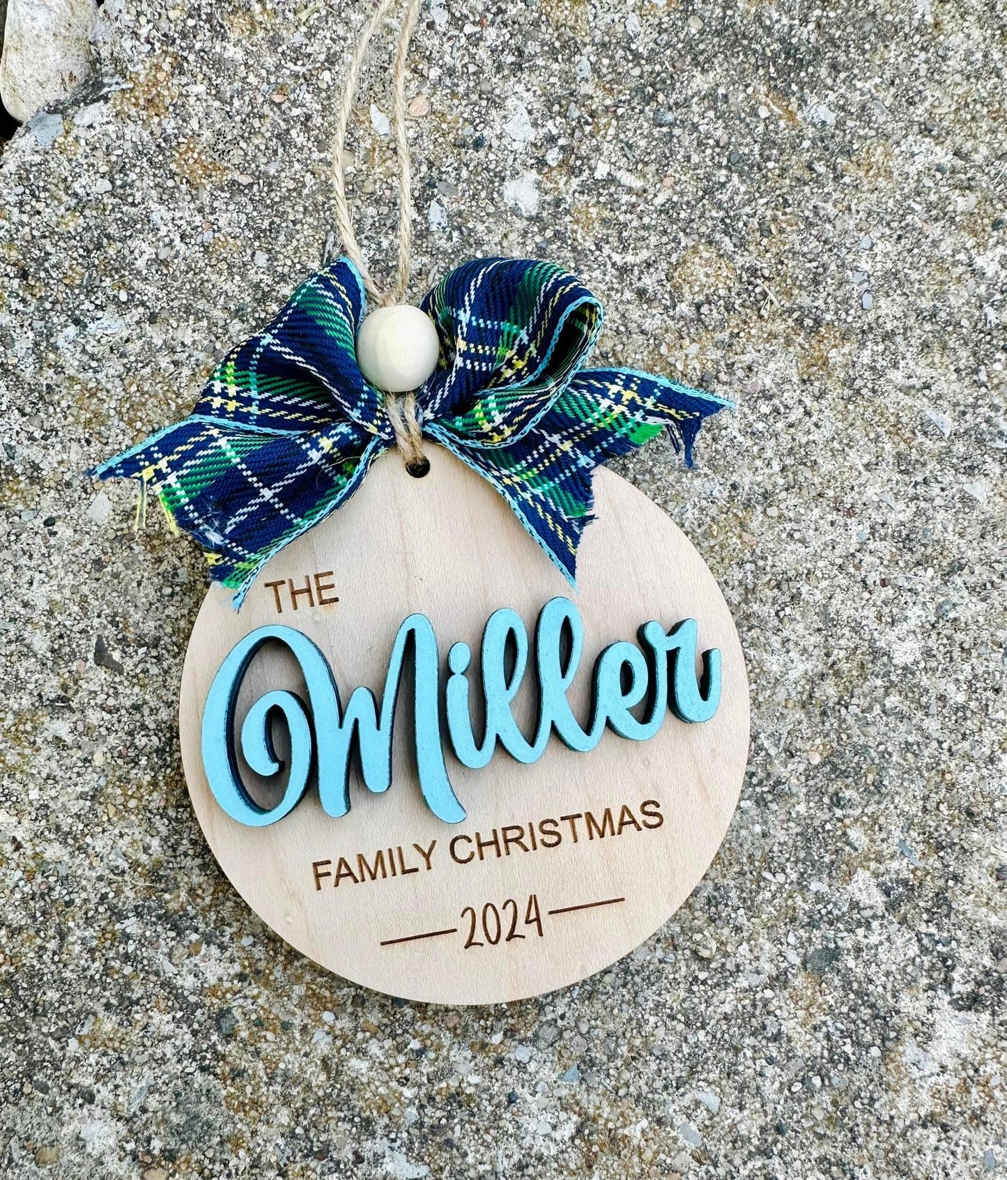 Family Last Name Christmas 2024 Ornament