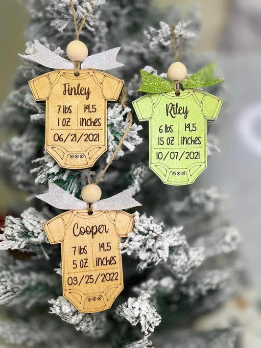 Baby Stat Onesie Ornament