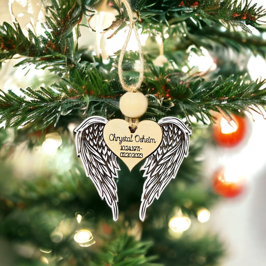 Angel Wings Memorial Ornament