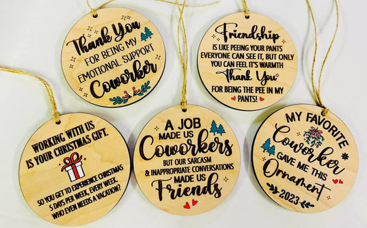 Funny Friendship & Coworker Ornaments