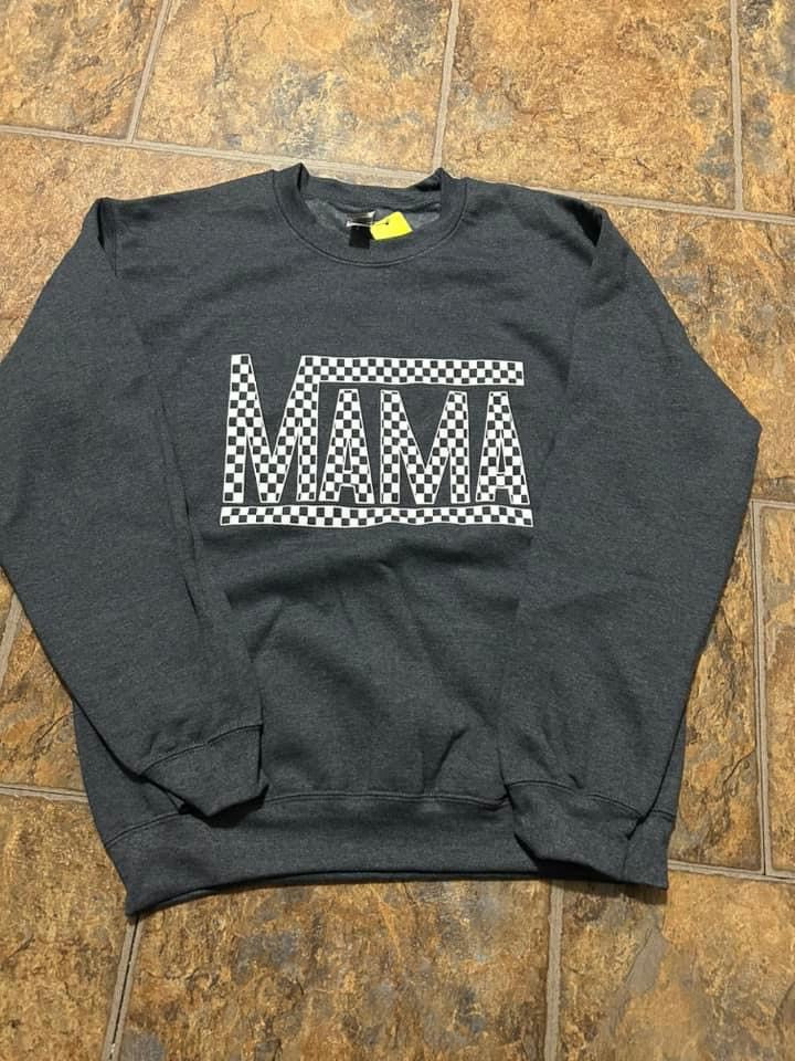 Checkered Mama Medium Crewneck