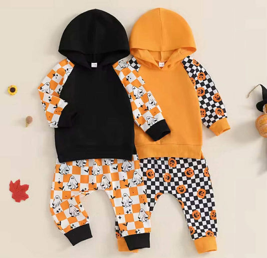 Kids Fall Checkered Set