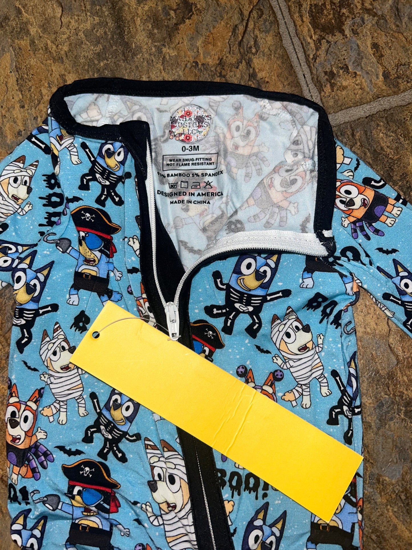 Blue Dog Halloween Bamboo Pj's