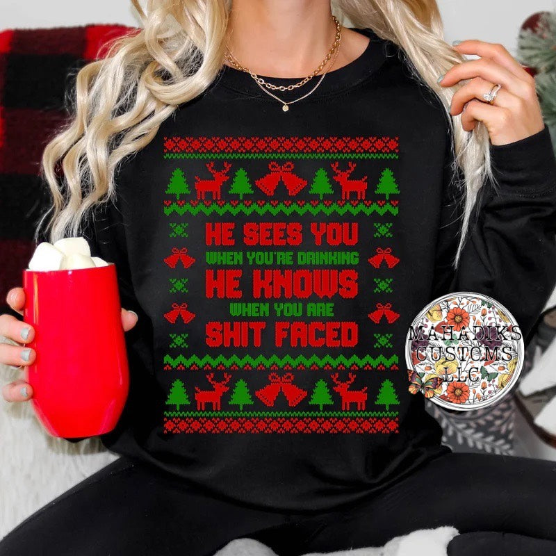 He Sees You When You're Drinking