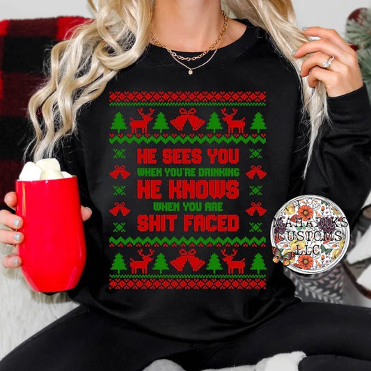 He Sees You When You're Drinking