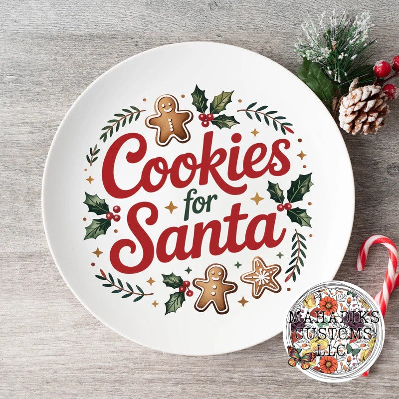 Cookies For Santa Plate (Style 2)