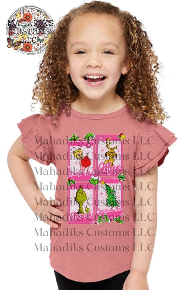 Christmas Cards Flutter sleeve toddler tee